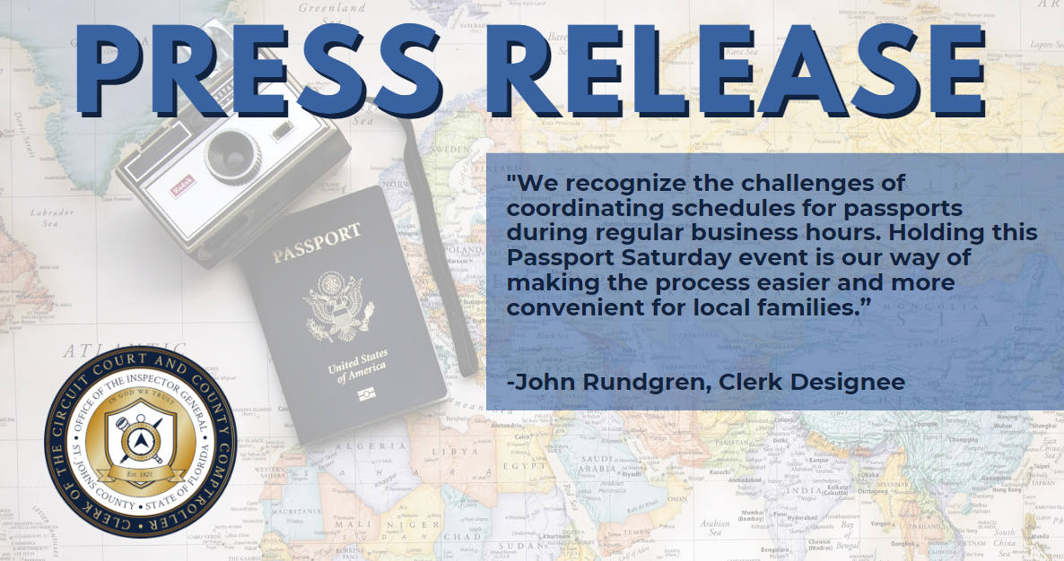 Clerk’s Office to Hold Passport Saturday Event on August 3
