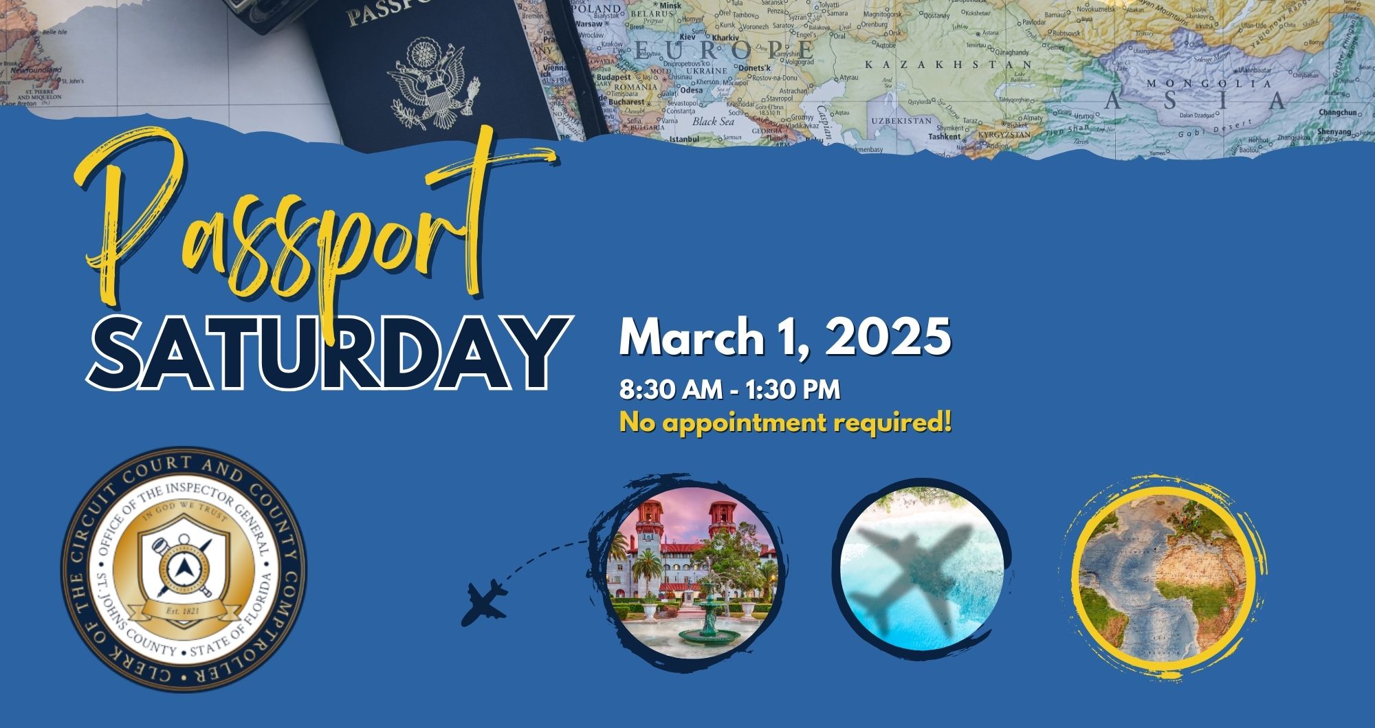 Clerk’s Office to Hold Passport Saturday Event on March 1